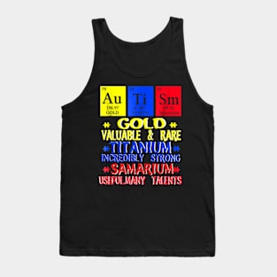 Autism T-ShirtAutism Funny Gold Titanium Samarium Autism Awareness Tshirt Tank Top